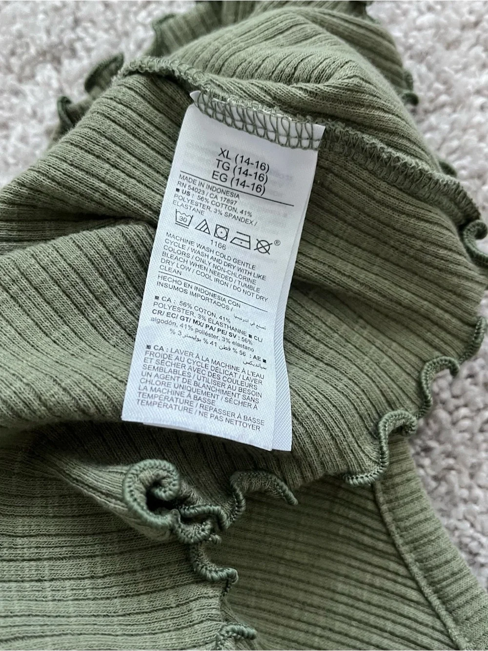 Old Navy Olive Green Ribbed Button-Front Tank Top